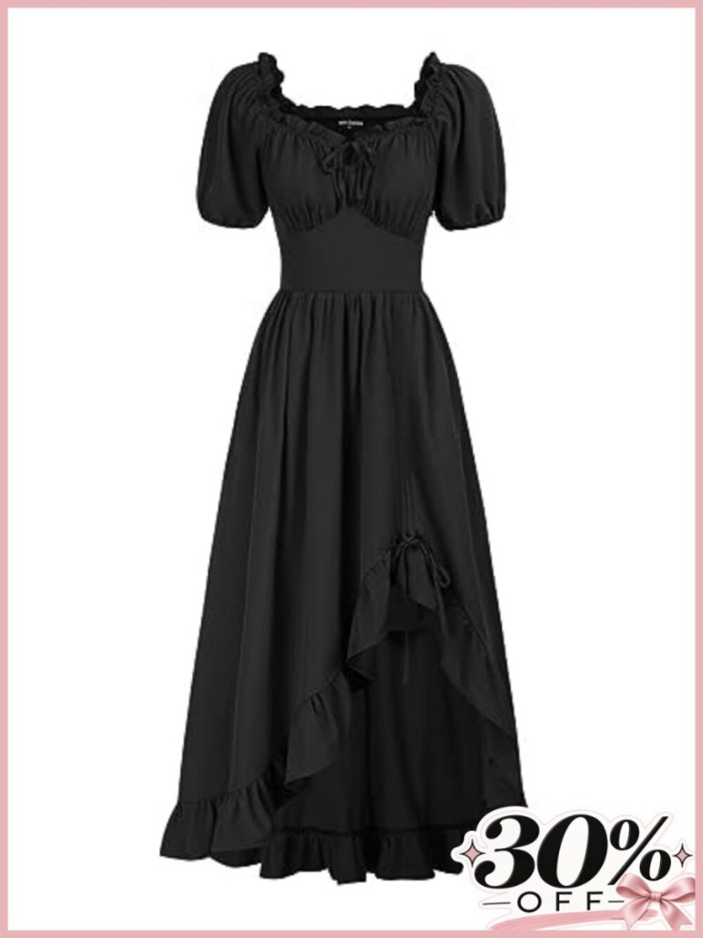 Renaissance Corset Dress Victorian High Low Peasant Costume